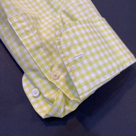 Thomas Pink Button Down Gingham Shirt - Size 17, 36.5 - Picture 11 of 11